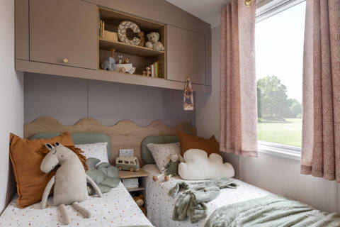 2026 Burgundy Twin Bedroom